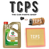 FOR BMW 218d 2.0 F22 2013+ AIR & OIL FILTER SERVICE KIT WITH 5L CASTROL OIL