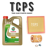 FOR BMW 116i 1.6 F20 2011+ OIL FILTER & AIR FILTER WITH 5L CASTROL MOTOR OIL