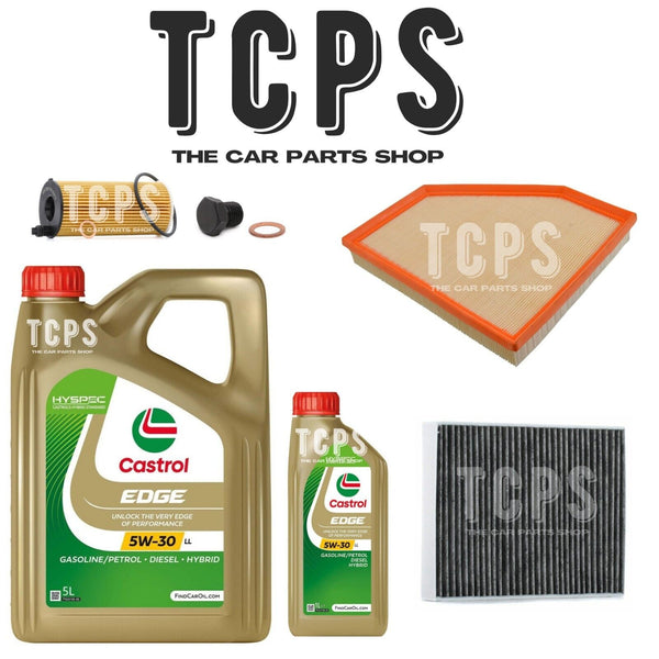 FOR BMW 125i 2.0 F20 2014+ AIR OIL CABIN FILTERS SERVICE KIT WITH 6L CASTROL OIL