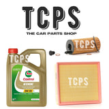 FOR BMW 125d 2.0 F21 2015+ OIL FILTER & AIR FILTER SERVICE KIT WITH 6L CASTROL