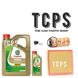 FOR BMW 118d 2.0 F20 2011+ OIL FILTER & AIR FILTER WITH 6L CASTROL OIL