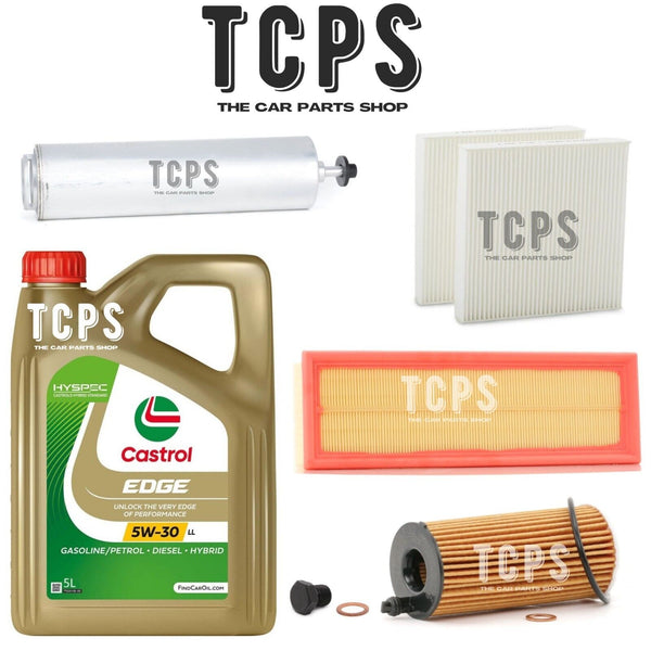 FOR BMW 518d 2.0 F10 2011+ COMPLETE SERVICE KIT AIR OIL CABIN FUEL & 5L CASTROL