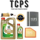 FOR BMW 530i 2.0 G31 2017+ AIR OIL & CABIN FILTER SERVICE KIT WITH 6L CASTROL