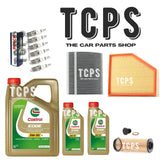 FOR BMW 540i 3.0 G31 2017+ FULL FILTER SERVICE KIT WITH 7L CASTROL & SPARK PLUGS