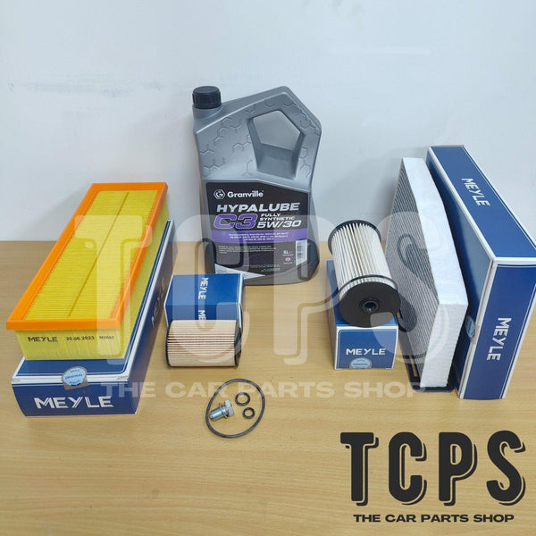 FOR VW TOURAN 1.6 TDI 1T MK1 MEYLE SERVICE KIT 5L GRANVILLE 5W30 WITH FILTERS