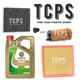 FOR BMW 118i 1.5L F20 2014+ AIR OIL AND CABIN FILTER KIT WITH 5L CASTROL OIL