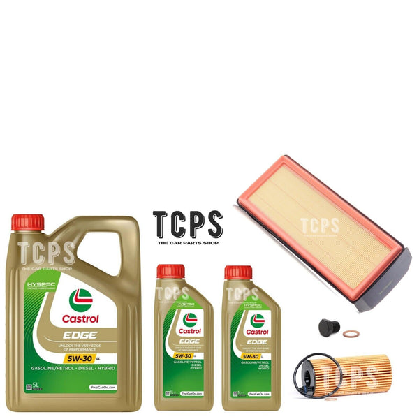 FOR BMW 335d 3.0 F30 2011+ OIL AND AIR FILTER WITH 7L CASTROL OIL & SUMP PLUG