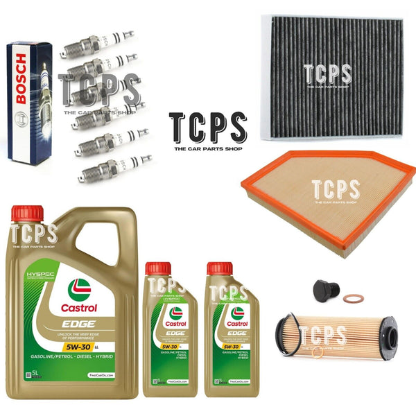 FOR BMW M140i 3.0 F20 FULL SERVICE KIT INCLUDING 7L CASTROL & SIX BOSCH PLUGS