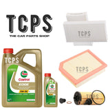 FOR BMW 135i 2.0 F40 OIL AIR & CABIN FILTER KIT WITH 6L CASTROL MOTOR OIL