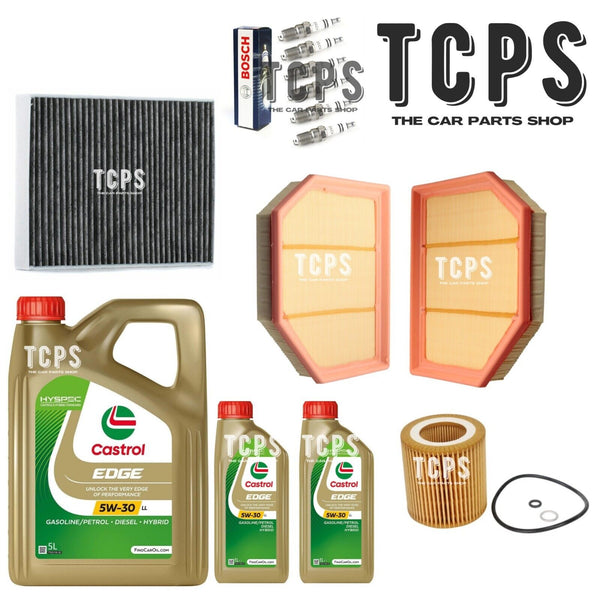 FOR BMW M3 3.0 F80 2014+ FULL SERVICE FILTERS KIT WITH PLUGS & 7L CASTROL OIL