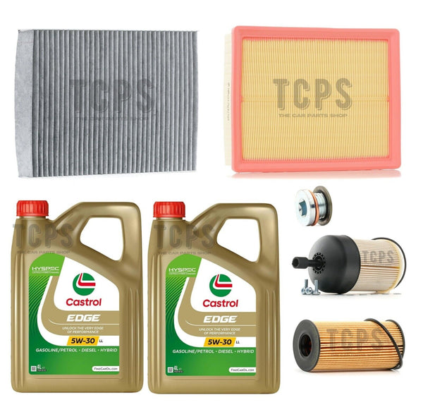 FOR RENAULT TRAFIC III 1.6 DCI FULL SERVICE KIT WITH 8L CASTROL + ALL FILTERS