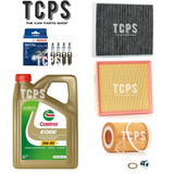 FOR BMW 114i 1.6 F21 COMPLETE SERVICE KIT 5L CASTROL OIL & BOSCH PLUGS