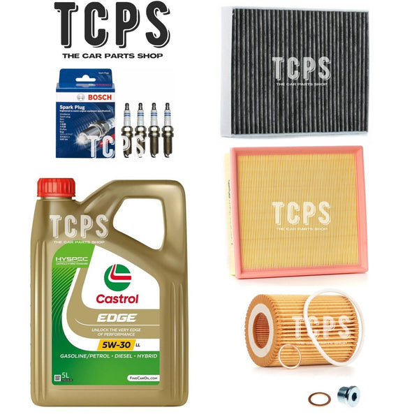 FOR BMW 114i 1.6 F21 COMPLETE SERVICE KIT 5L CASTROL OIL & BOSCH PLUGS