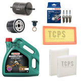 FOR PEUGEOT 208 1.2 2012+ FULL SERVICE KIT WITH 4L CASTROL OIL + FILTERS + SPARK