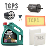FOR PEUGEOT 208 1.2 2012+ SERVICE KIT WITH 4L CASTROL OIL + ALL FILTERS + SUMP