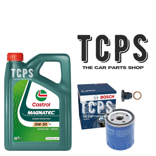 FOR PEUGEOT 208 1.2 2012+ OIL CHANGE SERVICE KIT 4L CASTROL OIL & BOSCH FILTER