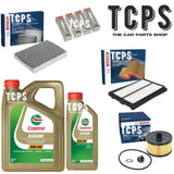 FOR RENAULT KADJAR 1.2 TEC 2015+ COMPLETE BOSCH SERVICE KIT WITH 5L CASTROL OIL