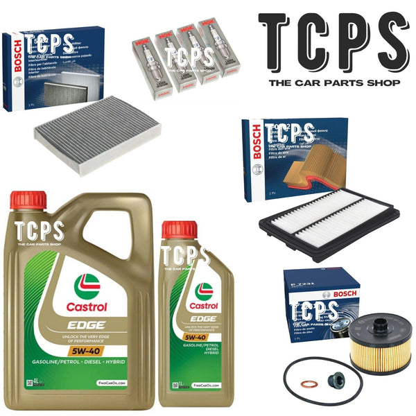 FOR RENAULT KADJAR 1.2 TEC 2015+ COMPLETE BOSCH SERVICE KIT WITH 5L CASTROL OIL