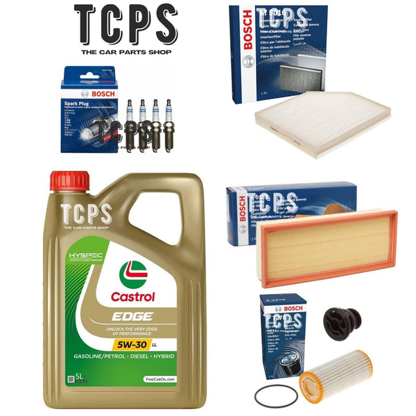 FITS AUDI A4 2.0 TFSI 2007+ COMPLETE BOSCH SERVICE KIT WITH 5L CASTROL OIL