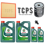 FOR FORD TRANSIT CUSTOM 2.0 2012+ 10L CASTROL OIL + OIL + AIR & FILTERS + SUMP