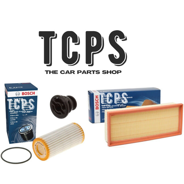 FITS AUDI A4 2.0 TFSI 2007+ BOSCH OIL FILTER AND AIR FILTER PACK WITH SUMP PLUG