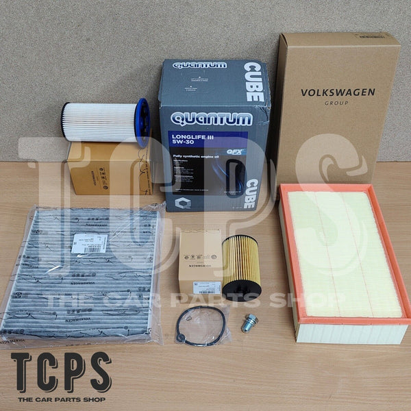 FOR AUDI A3 1.6 2.0 TDI 8V GENUINE SERVICE KIT 5L OEM QUANTUM OIL GENUINE KIT
