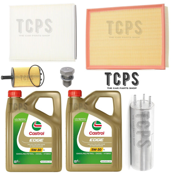FOR VW Transporter 2.5 T5 2003+ TDI FULL SERVICE KIT 8L CASTROL OIL + ALL FILTER