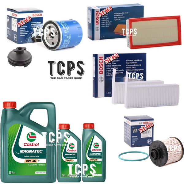 FITS PEUGEOT TRAVELLER 2.0 HDI 2018+ COMPLETE BOSCH FILTER KIT WITH 6L CASTROL