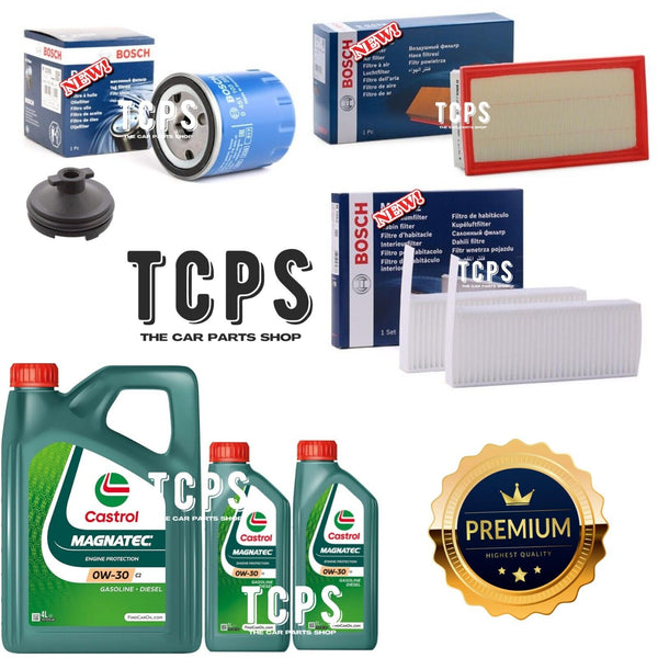 FITS PEUGEOT TRAVELLER 2.0 HDI 2018+ BOSCH OIL AIR CABIN FILTERS WITH 6L CASTROL