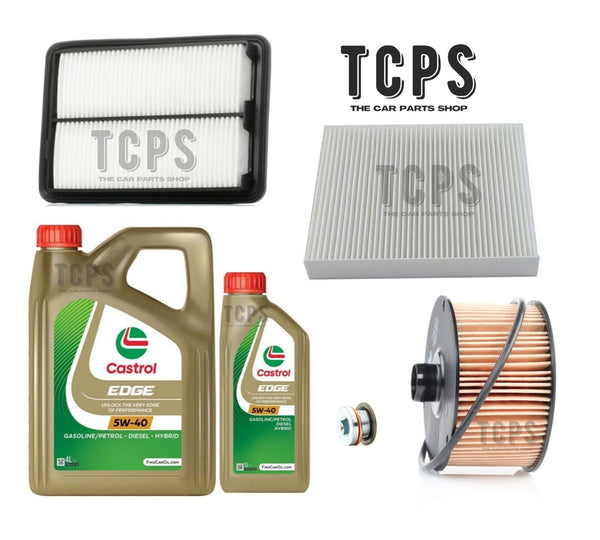 FOR RENAULT KADJAR 1.2 TEC 2015+ INC 5L CASTROL 5W40 OIL + OIL + AIR + CABIN
