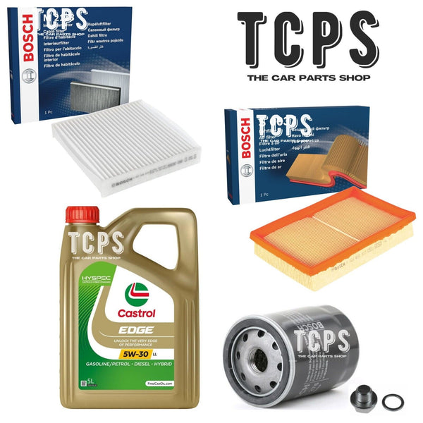 FOR SUZUKI SWIFT RS41 1.6 PETROL 2005+ BOSCH OIL AIR CABIN FILTERS & 5L CASTROL