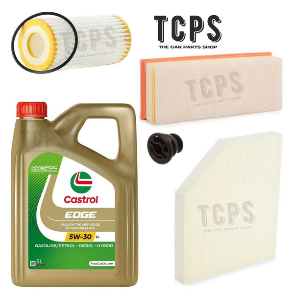 FITS AUDI A4 2.0 TFSI 2007+ REPLACEMENT 5L CASTROL 5W30 & FULL FILTER KIT & SUMP