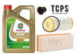 FITS AUDI A4 2.0 TFSI 2007+ SERVICE KIT WITH 5L CASTROL OIL + OIL + AIR FILTERS