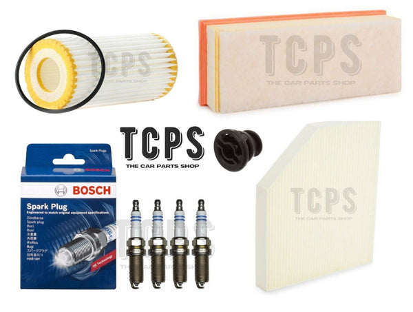 FITS AUDI A4 2.0 TFSI 2007+ COMPLETE REPLACEMENT FILTER KIT + SPARK PLUGS + SUMP