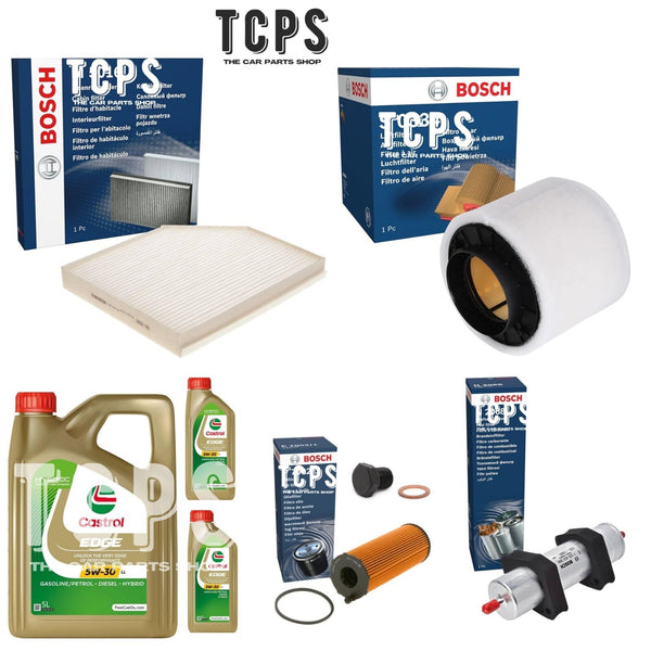 FITS AUDI A5 3.0 TDI 2007+ FULL BOSCH FILTER KIT WITH 7L CASTROL ENGINE OIL