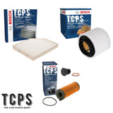 FITS AUDI A5 3.0 TDI 2007+ BOSCH OIL AIR CABIN FILTERS SERVICE KIT & SUMP PLUG