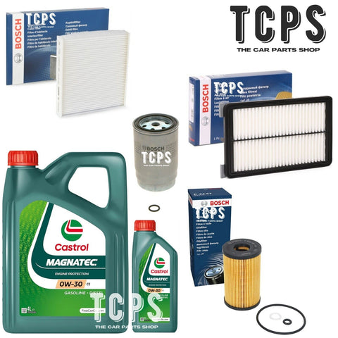 FOR HYUNDAI TUCSON 1.7 CRDi 2015+ COMPLETE BOSCH FILTER KIT WITH 6L CASTROL OIL