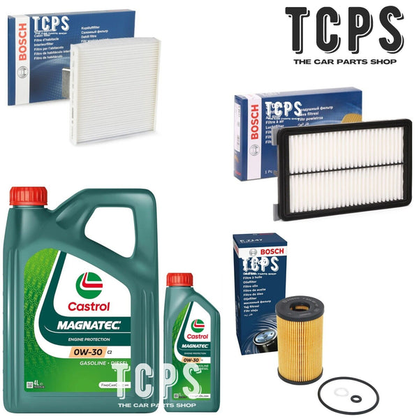 FOR HYUNDAI TUCSON 1.7 CRDi 2015+ BOSCH OIL AIR CABIN FILTERS KIT & 6L CASTROL