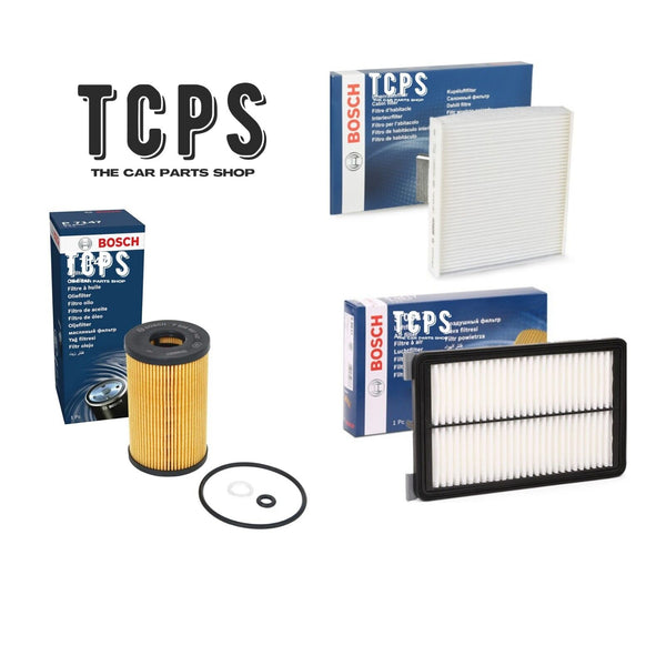 FOR HYUNDAI TUCSON 1.7 CRDi 2015+ BOSCH OIL AIR CABIN FILTER SERVICE KIT