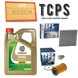 FOR VW ARTEON 2.0 TDI 2017+ BOSCH OIL AIR CABIN FILTERS KIT & 5L CASTROL