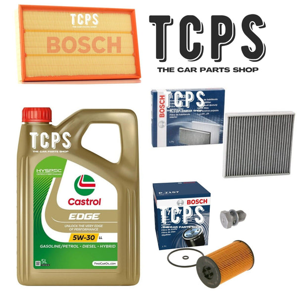 FOR VW ARTEON 2.0 TDI 2017+ BOSCH OIL AIR CABIN FILTERS KIT & 5L CASTROL