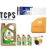 FOR BMW 650i 4.8 E64 BOSCH SERVICE KIT & 8L CASTROL ENGINE OIL