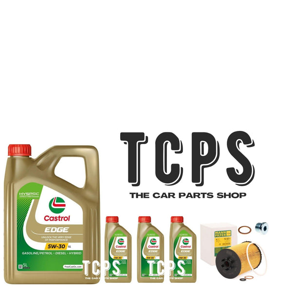 FOR BMW 650i 4.8 E64 8L CASTROL MOTOR OIL & MANN OIL FILTER WITH SUMP PLUG