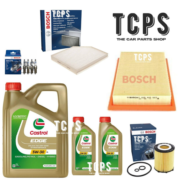 FOR MERCEDES C200 2.0 W205 2013+ COMPLETE BOSCH SERVICE KIT & 7L CASTROL OIL