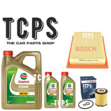FOR MERCEDES C200 2.0 W205 2013+ BOSCH AIR AND OIL FILTERS & 7L CASTROL OIL