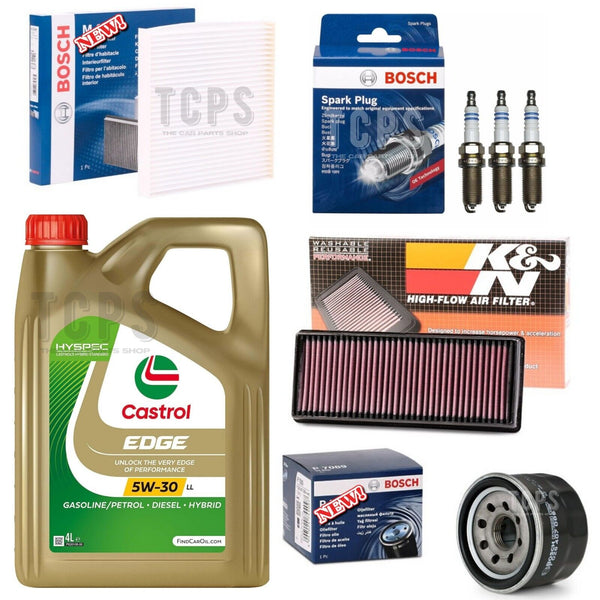 FOR SMART FORTWO 1.0 COUPE 451 BOSCH SERVICE KIT PLUS K & N FILTER & CASTROL 4L