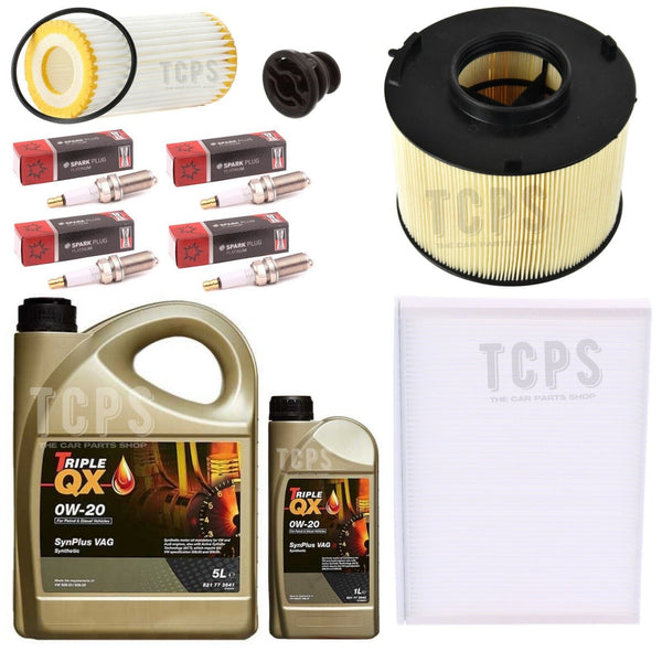 TO FIT AUDI 2.0 35 TFSI MHEV 16V MK5 FULL SERVICE KIT 6L 0W20 CHAMPION PLUGS