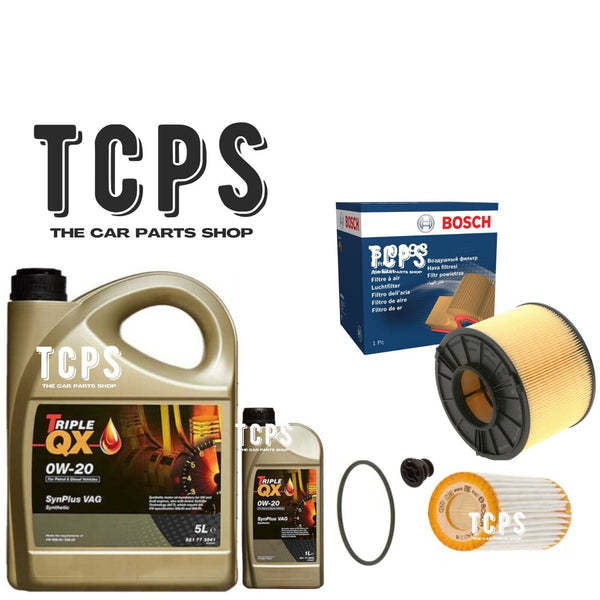 FITS AUDI A4 2.0 TFSI MHEV 2015+ BOSCH OIL AND AIR FILTER WITH 6L TRIPLE QX OIL