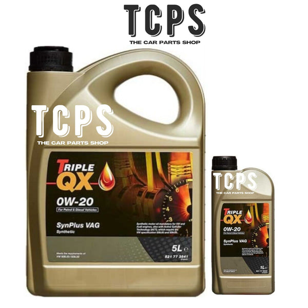 FITS AUDI A4 2.0 TFSI MHEV 2015+ 6 LITRES TRIPLE QX SYNPLUS ENGINE OIL 0W20