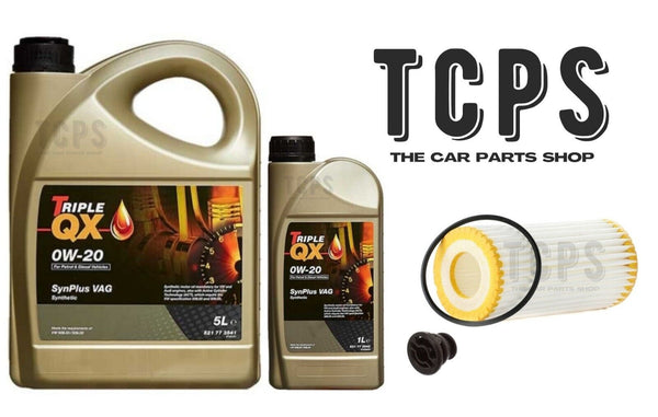 FOR AUDI A4 2.0 TFSI MHEV 2015+ REPLACEMENT 6L TRIPLE QX OIL + OIL FILTER + SUMP
